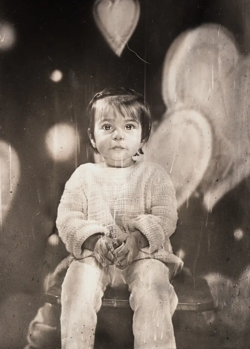 Wet plate collodion tintype portrait made in Los Angeles, plate 01