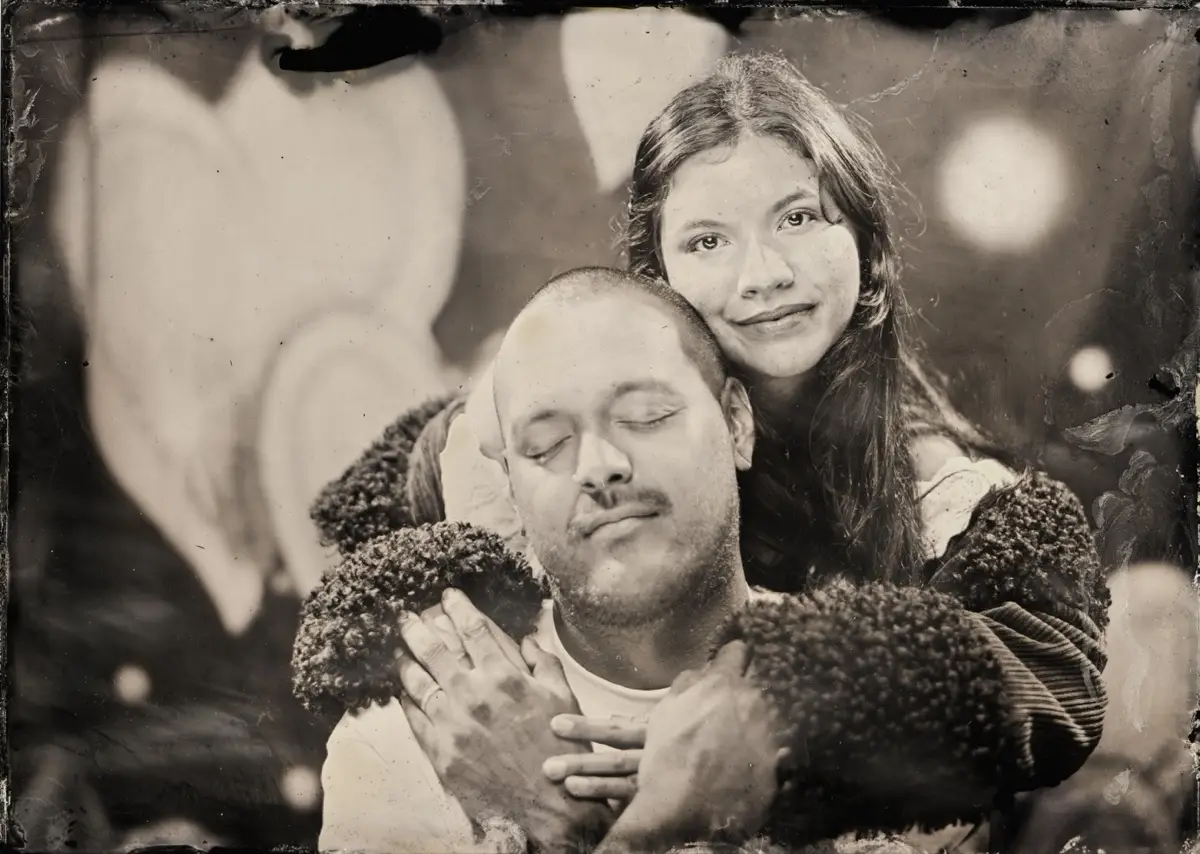 Wet plate collodion tintype portrait made in Los Angeles, plate 02