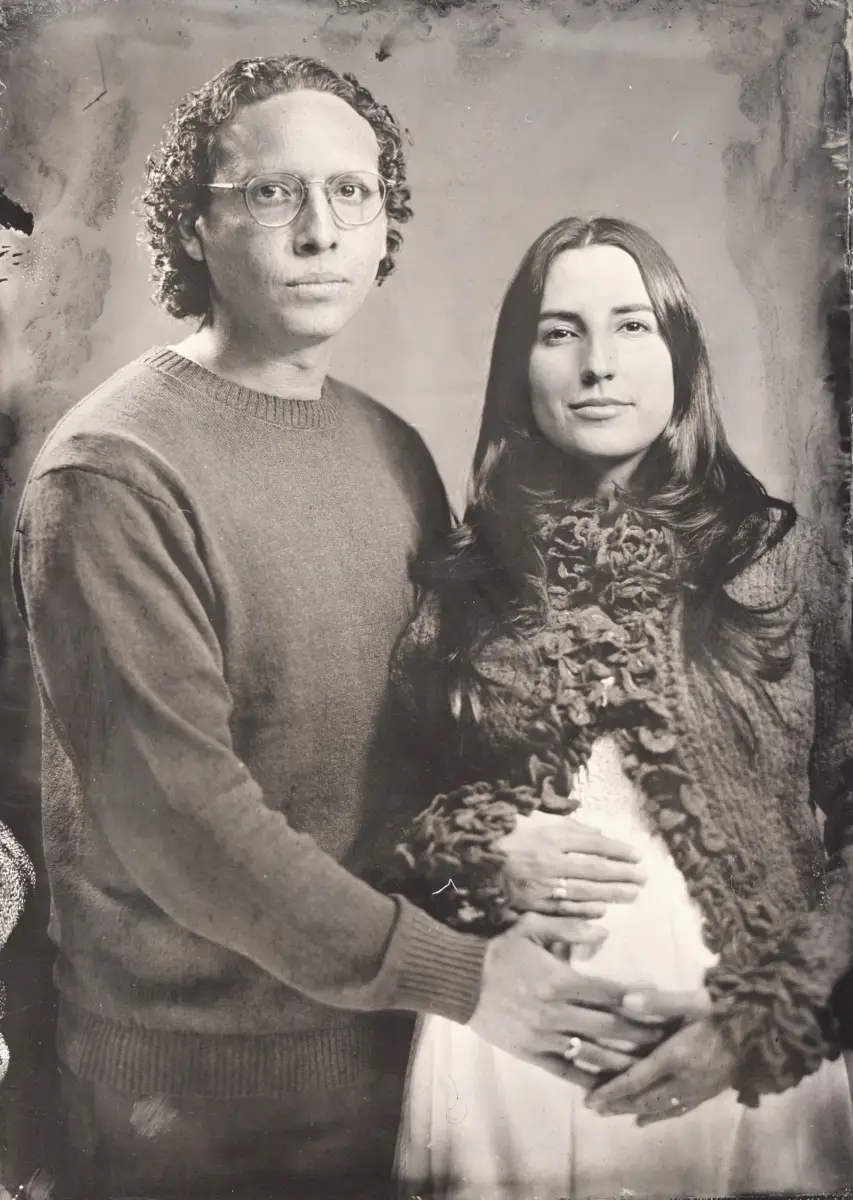 Wet plate collodion tintype portrait made in Los Angeles, plate 03