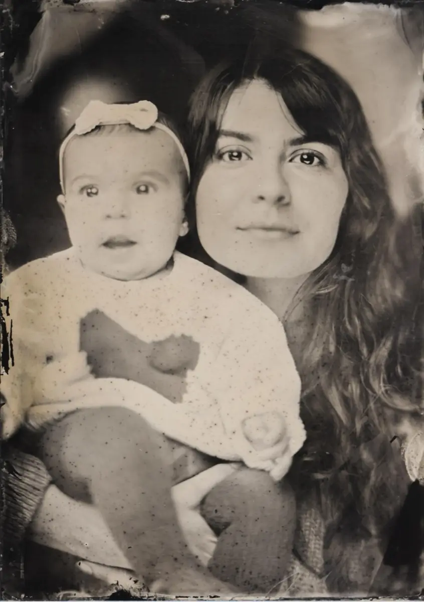 Wet plate collodion tintype portrait made in Los Angeles, plate 07